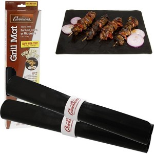 Camerons Grilling Mat 2 Pack (13.25"x18") - Heavy Duty 100% Non-Stick Reusable BBQ Grilling Sheet & Pan Liner - Outdoor Barbecue Grill & Indoor Oven - 1 of 4
