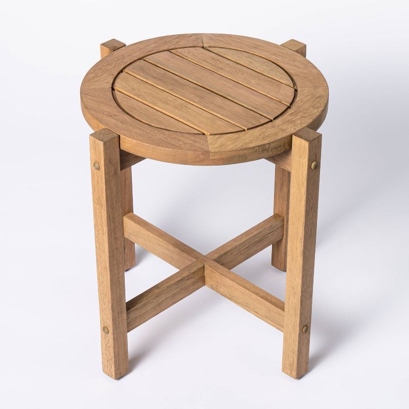 Bluffdale Wood Patio Accent Table - Threshold&#8482; designed with Studio McGee, 4 of 9