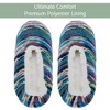 Elanze Designs Blue Yarn Craft Blend Womens Plush Lined Cozy Non Slip Indoor Soft Slippers - Large - 2 of 4