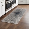 Gray and Ivory Abstract Power Loom Area Rug - 2 of 3