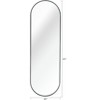 Kumasinova 63" Oval Full Length Mirror Wall Mounted,Bathroom Mirror with Shatterproof Glass,Full Body Mirror for Bedroom,Living Room - 2 of 4