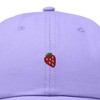 Dalix Lil Strawberry Embroidered Cotton Summer Outdoor Baseball Cap Dad Hat Womens - 2 of 4