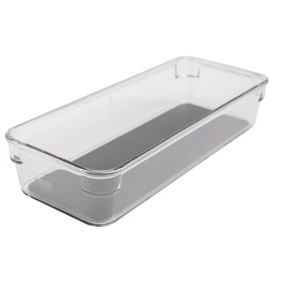 Lexi Home 9" x 4" Acrylic Kitchen Organizer with Rubber Lining - 1 of 4
