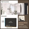 Keonjinn Metal Framed Rectangular Framed Recessed/Surface Mount Medicine Cabinet with Mirror - 3 of 4