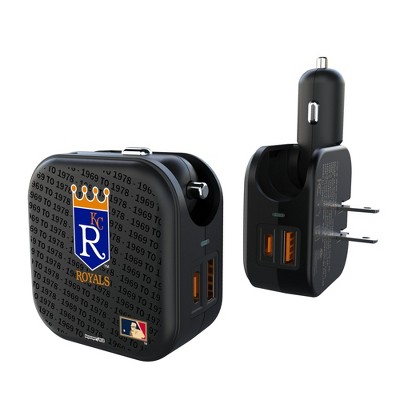MLB Cooperstown Central Teams Text Backdrop 18-Watt 2 in 1 USB A/C Charger