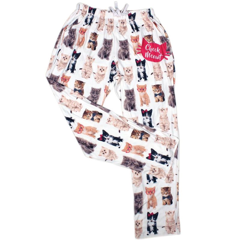 Collections Etc Check Meowt Adorable Kittens Polyester Lounge Pants, 1 of 5