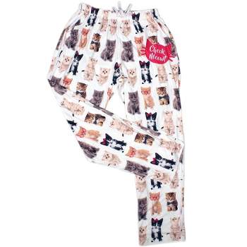 Collections Etc Check Meowt Adorable Kittens Polyester Lounge Pants