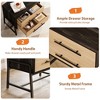 Homhougo Nightstand with 2 Drawers, Bedside Table with Storage, Wood Night Stand with Metal Legs, End Tables for Bedroom Living Room - 3 of 4