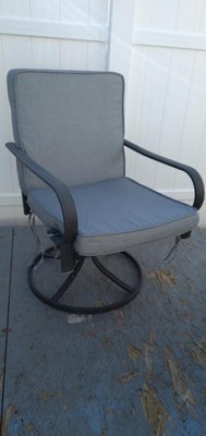 20 in. x 20 in. Outdoor Mid Back Dining Chair Cushion in Gray Crane