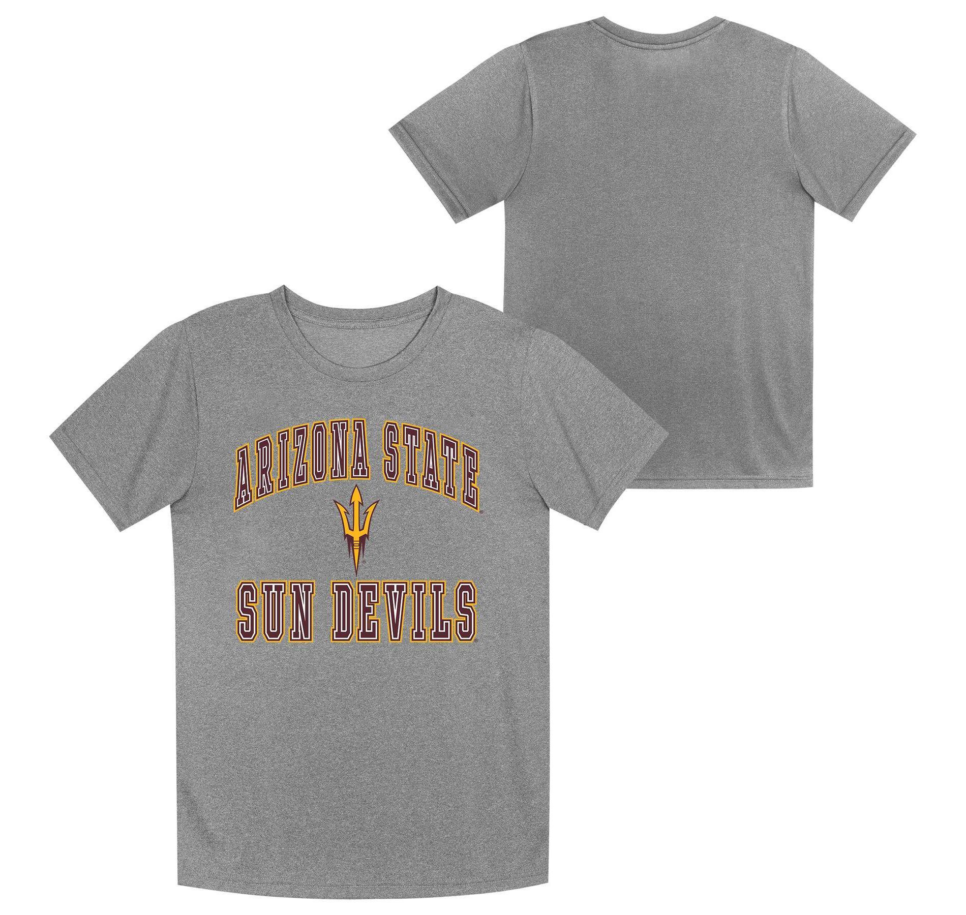 NCAA Arizona State Sun Devils Boys' Gray Poly T-Shirt