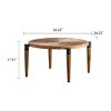 Farmhouse Round Wood Coffee Table, Modern Rustic Center Table for Living Room, Bedroom, Office, or Lounge – The Pop Home - 4 of 4