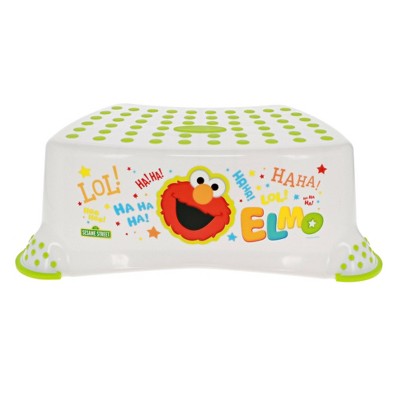 Sesame Street Elmo Deluxe Textured Grip Step Stool - White