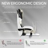 QingMoon Office Chair with Heated Massage Lumbar Support, Ergonomic Gaming Chair, Suede Fabric Desk Chair, High Back Computer Chair for Home Office - 2 of 4