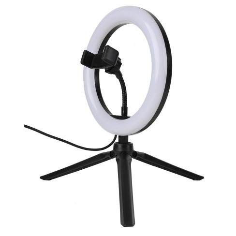 Neewer 10 Inches Selfie Ring Light with Tripod Stand and Cell Phone Holder  for Live Stream/Makeup, Mini Led Camera Ringlight for   Video/Photography Compatible with iPhone Xs Max XR Android : 