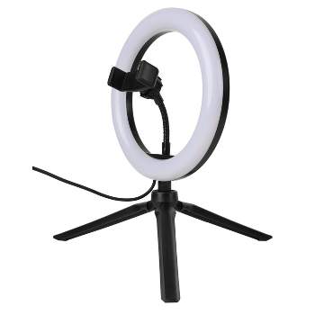 Vivitar RGB Ring Light 8 Inch with Remote, LED Selfie Full Color Ring Light with Adjustable Tripod Stand, Phone Holder and Remote Shutter, 16 Color Light for Live Streaming Makeup Vlogging