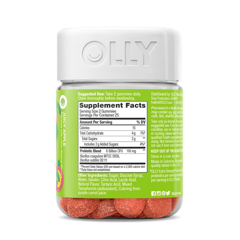 OLLY Extra Strength Probiotic Gummies for Immune and Digestive Support - 50ct, 4 of 11