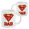 Superman Super Dad Shield Logo Ceramic Coffee Mug, Novelty Gift Mugs for Coffee, Tea and Hot Drinks, 11oz, White - 2 of 4