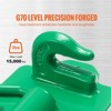VEVOR 3/8" Tractor Bucket Hooks with Tie Down Ring, Grade 70 Forged Steel 2 Pack Bolt-On Grab Hook with Back Plates, Green - 3 of 4