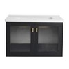 ChicFurnit Bathroom Vanities Modern Vanity with Sleek Design and Ample Storage for Bathroom Spaces, Black,31.9”*18.7”*20.7" - 3 of 3