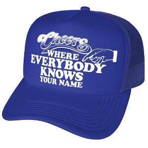 Cheers Cheers Where Everybody Knows Your Name Foam Trucker Cap Royal - 1 of 4