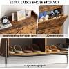 Wooden Shoe Storage Cabinet for Entryway, Organizer Shoe Cabinet With 2 Flip Drawers,Freestanding Shoe Storage Cabinet Organizer - 3 of 4