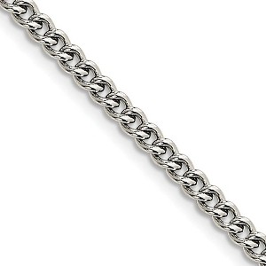Black Bow Jewelry 4mm Stainless Steel Round Curb Chain Necklace - 1 of 4