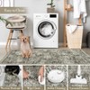 Area Rug, Home Decor Washable Vintage Distressed Floral Rug - Non-Slip Ultra-Thin (0.2in) Stain Resistant Carpet - 4 of 4