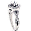 Pompeii3 1/4ct Diamond Engagement Halo Ring Semi Mount 14K White Gold - 3 of 4