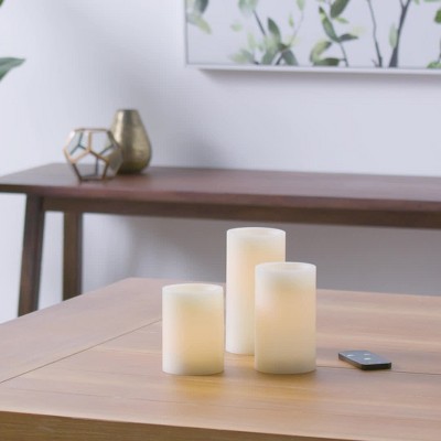 3pk 3'' x 4'' 3'' x 5'' 3'' x 6'' LED Flameless Black Wick