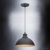 Urban Ambiance Luxury Hammered Outdoor Pendant Light,  8" x 12",  Midnight Black Finish, UHP1171 - 4 of 4