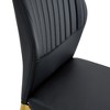 PAGED Luxury Dining Chairs Set of 6 Vertical Stripe Back Dining Room Chairs with Metal Legs for Dining Room, Kitchen - 4 of 4