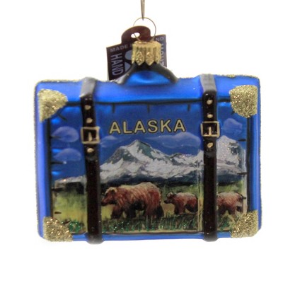 Holiday Ornaments 2.75" Alaska Suitcase Largest Us State  -  Tree Ornaments