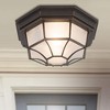 Yosemite Home Decor 3902LIORB Serge Collection Incandescent Exterior, 2-Light Flush Mount/10.75-Inch, Oil-Rubbed Bronze Frame, 24 Piece - 4 of 4