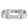 Black Bow Jewelry Men's Stainless Steel Gray Carbon Fiber Link Bracelet, 9 Inch - 3 of 4