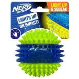 NERF Translucent TPR 3-Part Spike LED and Squeak Ball Dog Toy