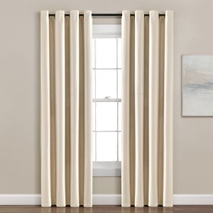 Lush Decor Insulated Grommet 100% Blackout Faux Silk Window Curtain Panel - 1 of 1