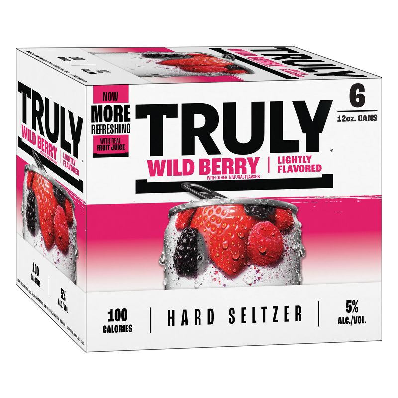 Truly Wild Berry Hard Seltzer - 6pk/12 fl oz Slim Cans, 5 of 11