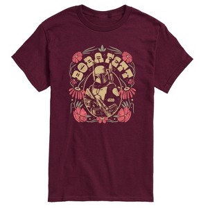 Men's - Star Wars - Boba Fett Boho Flowers Short Sleeve Graphic T-Shirt - 1 of 4
