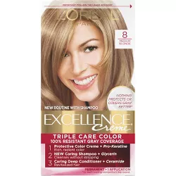 L'Oreal Paris Excellence Triple Protection Permanent Hair Color - 6.3 fl oz - 8 M Blonde - 1 kit