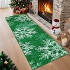 TackView Christmas Runner Rug Washable with Non Slip TPR Backing, Snowflakes Xmas Decoration Carpets for Hallway Bedroom Kitchen - 3 of 4