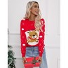 Womens Ugly Christmas Sweater 2024 Long Sleeve Holiday Sweaters with Festival Patterns Knitted Pullover Sweaters - 3 of 4