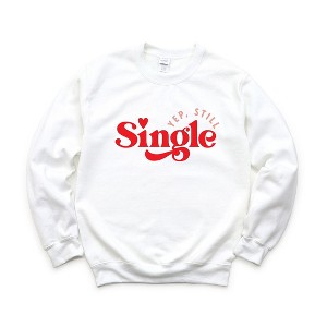 Simply Sage Market Women's Graphic Sweatshirt Yep Still Single - 1 of 4