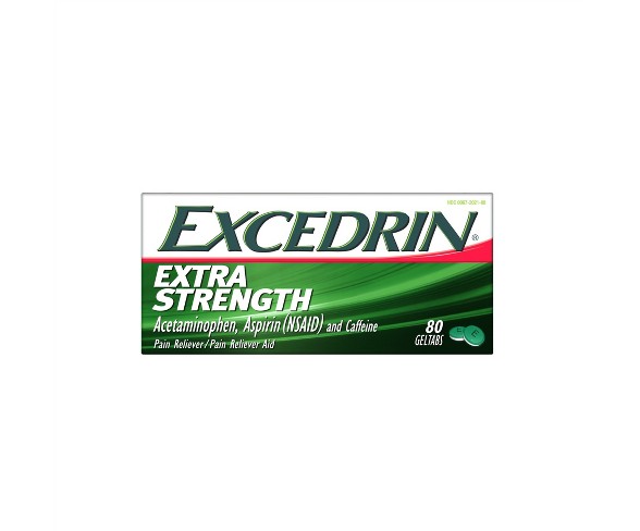 Excedrin Extra Strength Pain Reliever Geltabs - /Aspirin (NSAID) - 80ct