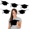 Big Dot of Happiness Silver Graduation Hat Decorations - DIY Large Party Essentials - 20 Count - 2 of 4