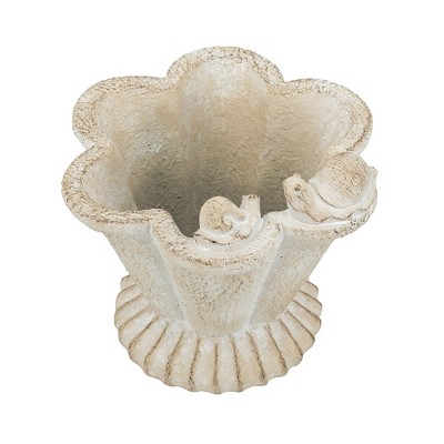 Chery Life Sand and Cement Coral Planter with Textured Beige Finish