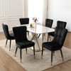 Bekrvio Modern High Back Dining Chairs Set of 2/4/6,Velvet Waffle Upholstered Armless Accent Side Chairs with Metal Legs for Dining/Living Room - 2 of 4