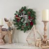 Northlight Green and Red "Welcome" Artificial Christmas Wreath - 12-Inch, Unlit - 2 of 4