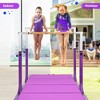 Costway Horizontal Train Bar W/ 4'x8'x2'' Gymnastics Mat Folding Panel Fitness Exercise Blue\Pink\Purple - 4 of 4