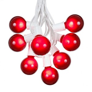 Novelty Lights 25 Feet G50 Globe Outdoor Patio String Lights, White Wire - 1 of 4