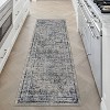 Acekool Abstract Area Rug, Washable Non-Slip Low Pile Carpet for Living Room Bedroom Kitchen, Soft Modern Distressed Accent Rug - 2 of 4